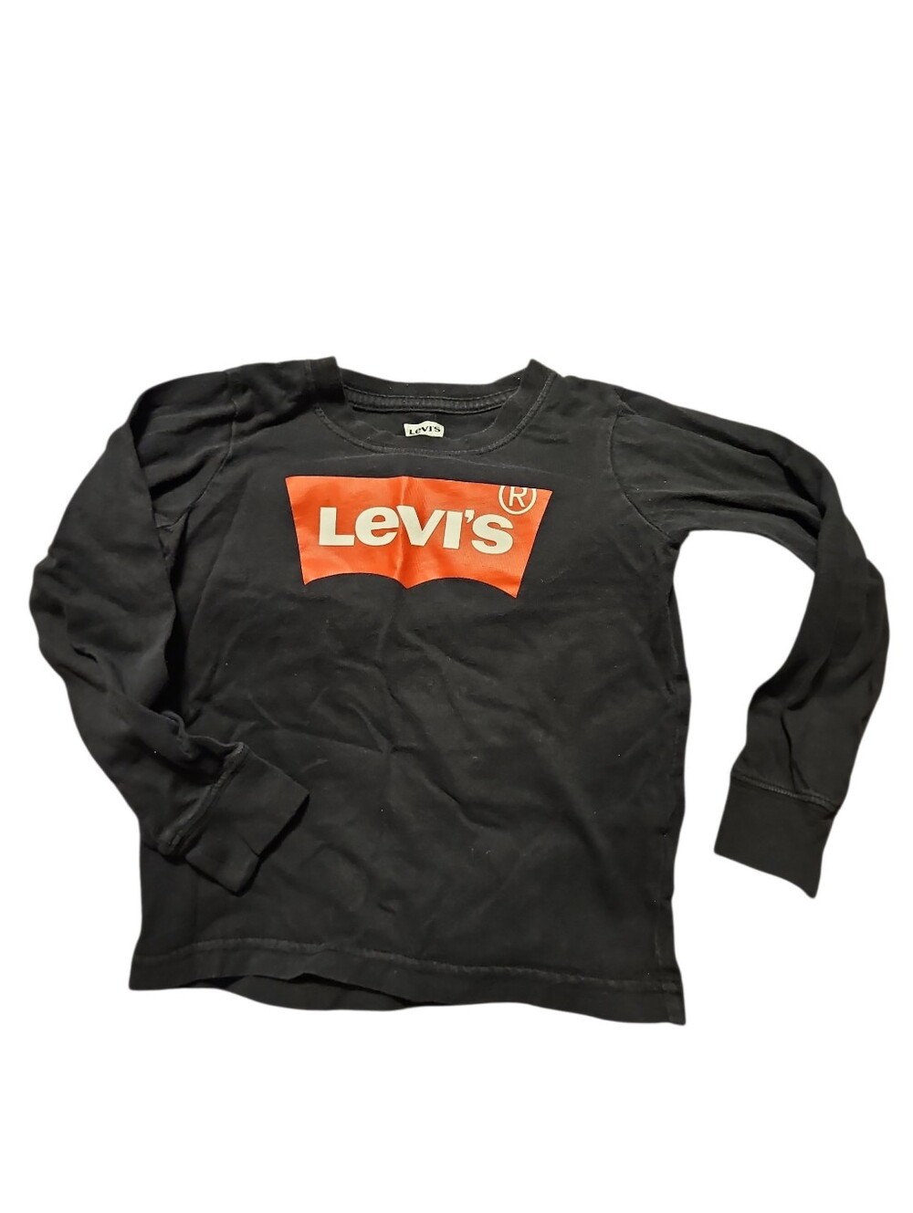 Levi's Kids Black Long-Sleeve Logo Tee - Red Graphic Size 3t